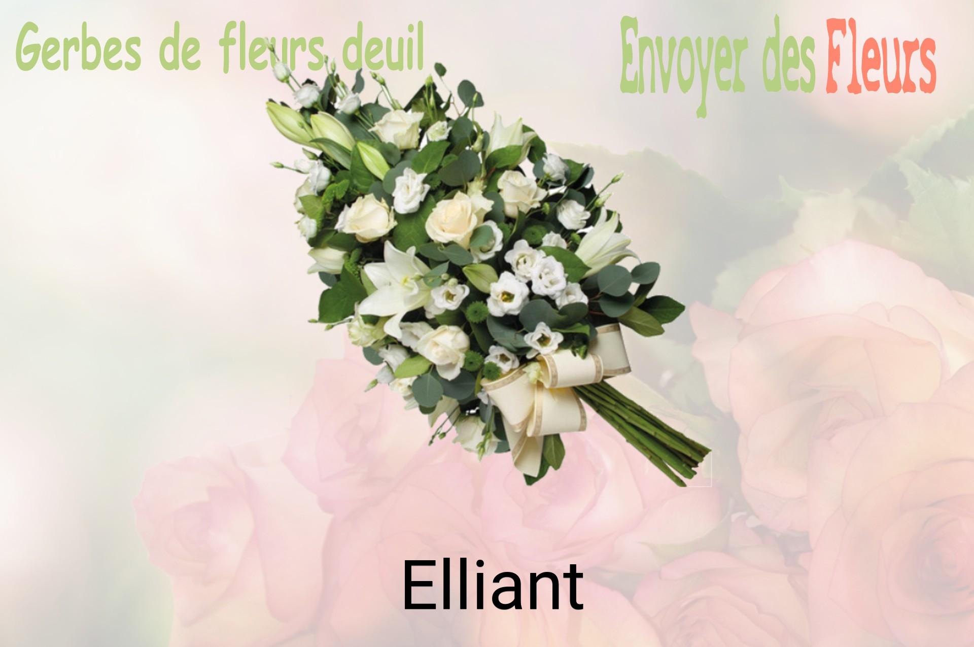 Gerbe de fleurs de deuil livrée à Elliant